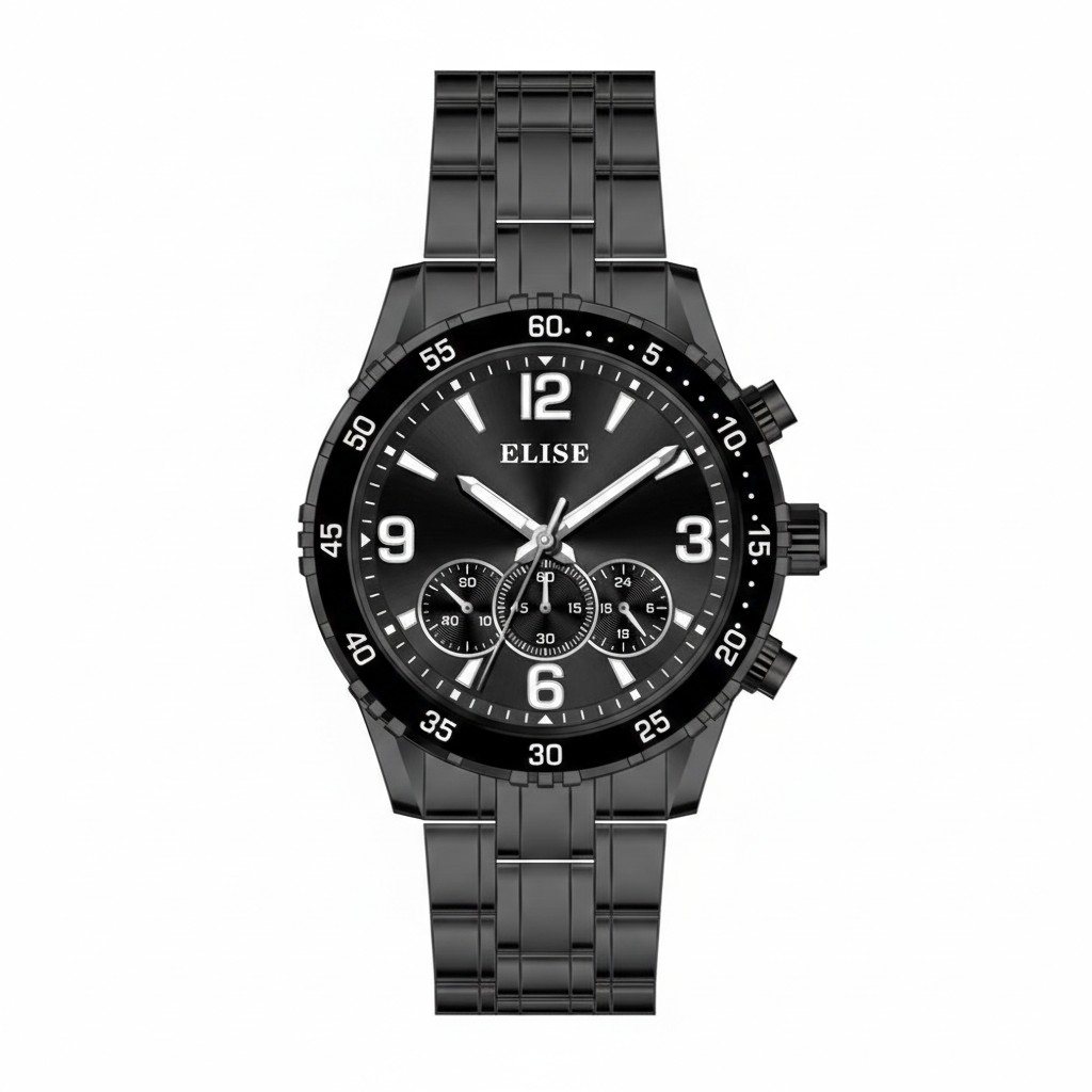 ELISE black chronograph